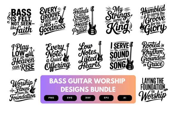 Bass Guitar SVG Bundle: A Faithful Design for Real Projects