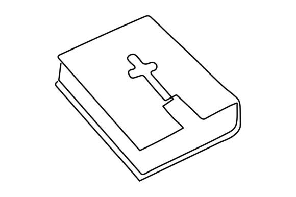 Bible Cross for Faith One Line Art Review
