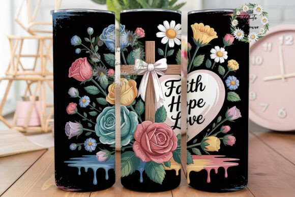 Floral Cross Faith Tumbler Wrap Design Review
