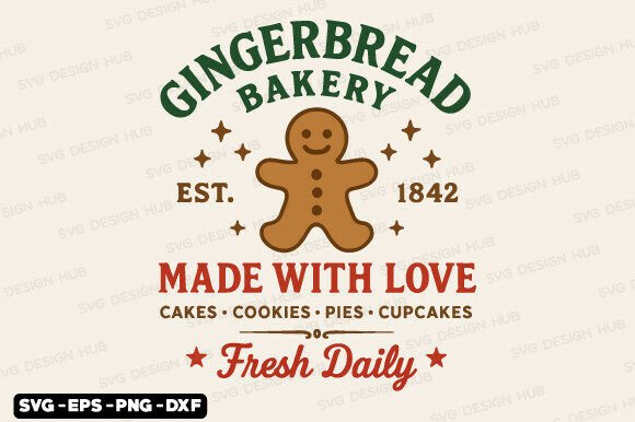 Gingerbread Bakery Vintage Christmas SVG Review