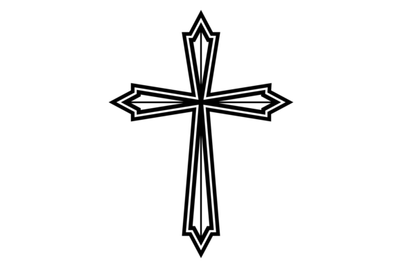 Medieval Faith Symbol Cross for Embroidery Projects