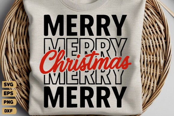 Merry Christmas SVG for Real Embroidery Projects